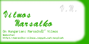 vilmos marsalko business card